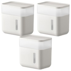 懶角落 多功能浴室壁掛抽取式 面紙盒, 透白, 3個