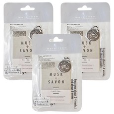 more room 植物性消臭香氛片 可吊掛於洗手間、玄關、衣櫃、車內或臥房, 白麝香 + 皂香, 60g, 3包