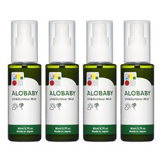 ALOBABY 全能防曬水噴霧, 添加草本植物香氣 防曬防蟲二合一 無酒精無色素, 80ml, 4瓶
