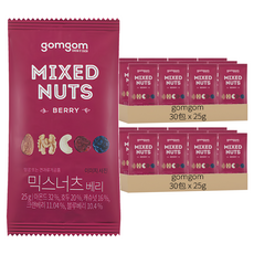 gomgom 莓果口味綜合堅果, 25g, 60包