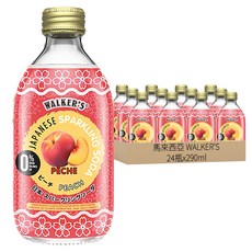 馬來西亞 WALKER'S 無糖氣泡飲 蜜桃風味, 290ml, 24瓶