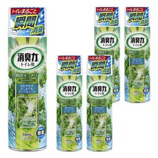 ST 雞仔牌 浴廁瞬間消臭力噴劑, 蘋果薄荷, 330ml, 5瓶