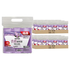 H&K 家居 香爵環保袋 中 薰衣草, 20L, 18捲