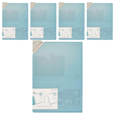 KING JIM 三角扣L型文件夾 580T-BL 220 x 317 x 7mm, 藍色, 5個