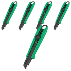 TaJIma 田島 螺旋固定式專業美工刀 DCL501, 綠色, 5個