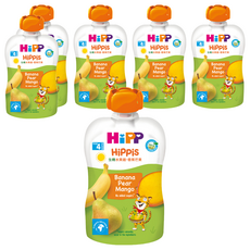 HiPP 喜寶 水果趣 香蕉芒果 4個月以上, 100g, 6包