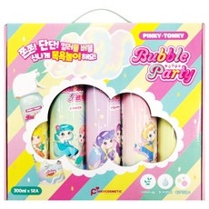 i'm pinky TONKY 泡泡派對 兒童泡泡洗澡慕斯組 300ml x 5入, 1.5L, 1組