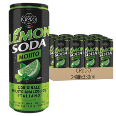 CRoDO 莫希托風味檸檬氣泡飲, 330ml, 24罐