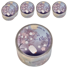 德德小品集 燙金和紙膠帶 30mm x 3m, 一日之櫻, 6個