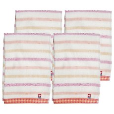 imabari towel 今治毛巾 小花毛巾, 100%棉, 34x80cm, 日本製造, 波斯橘, 4條