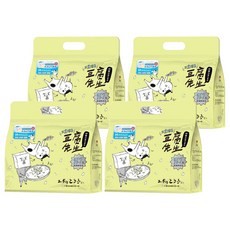 豆腐先生 極短消臭豆腐砂, 2.5kg, 4包, 絲蘭白茶