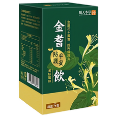 順天本草 金耆平安防護飲，金銀花+黃耆 提升保護力, 5包, 50ml, 1盒
