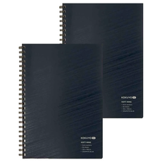 KOKUYO 國譽 ME 軟線圈 A5 方格筆記本 - 5mm方格 90張, 绀藍色, 2本