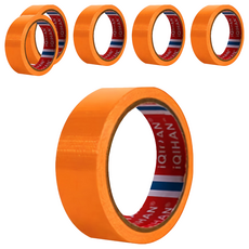 iQIHAN 高黏度強力布膠帶 高硬度 50mm x 20m, 橘色, 6捲