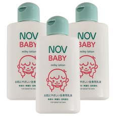 NOV娜芙 貝比溫和乳液｜嬰幼兒保濕乳液推薦 溫和呵護寶寶嬌嫩肌膚, 120ml, 3瓶