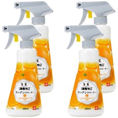 LEC 激落君 廚房用泡沫噴霧清潔劑，380ml，清新柑橘香氣，適用於易產生油汙的廚房周邊, 4瓶