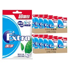 Extra 益齒達 潔淨無糖口香糖 - 薄荷口味，有助於口腔的保健, 62g, 20包