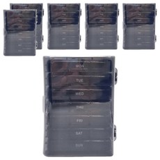 巧居醬小舖 七天藥盒 黑色, 6個