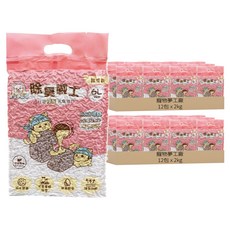 寵物夢工廠 除臭戰士活性碳除臭豆腐貓砂 經濟款, 無香味, 2kg, 24包