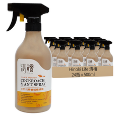 Hinoki Life 清檜 天然防蟑螂螞蟻噴劑, 500ml, 24瓶