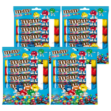 m&m's 迷你巧克力, 彩色糖果外衣, 牛奶巧克力, 香脆花生米, 153g, 4袋