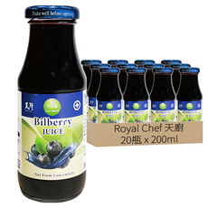 Royal Chef 天廚 100%天然藍莓汁, 200ml, 20瓶