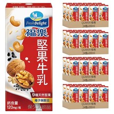 QUAKER 桂格 福樂堅果牛乳, 96瓶, 200ml