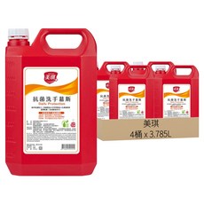 美琪抗菌洗手慕斯 添加維他命B3+E 植萃防護配方 台灣製造, 3785ml, 4桶