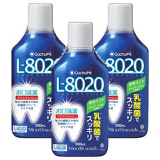 KOKUBO 勁爽乳酸菌漱口水 500ml 添加專利乳酸菌 減少蛀牙 口感溫和無刺激 清新口氣, 3瓶