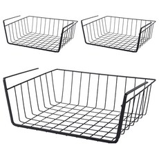 SIANG SI 櫥櫃隔板下掛籃, 3個, 黑色