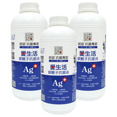AII-in 歐銀 銀離子抗菌液補充瓶, 1L, 3瓶