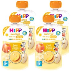 HiPP 喜寶 果昔 橙鑽蜜桃 1歲以上, 橙鑽蜜桃, 4包