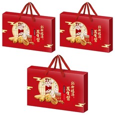 新竹福源 花生醬綜合餅乾禮盒 372g, 花生醬夾心餅8入 + 水滴蛋捲8入 + 花生醬有餡蛋捲4入 + 花生醬米棒10入, 3盒