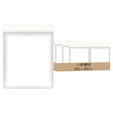 小麥購物 夾鏈袋 20 x 28cm 100入 透明防潮收納袋, 8包