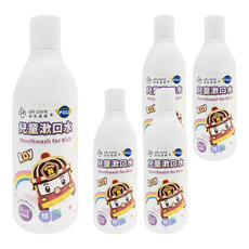 oh care 歐克威爾 波力兒童漱口水 葡萄, 350ml, 5瓶