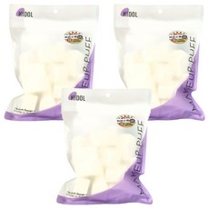 KIDOL 5角拋棄式粉撲 80948 大 18個, 白色, 3組