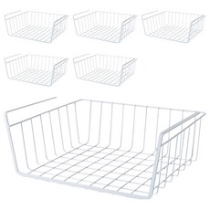 SIANG SI 櫥櫃隔板下掛籃, 6個, 白色