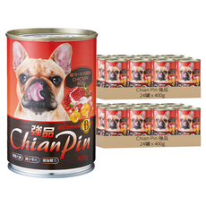 Chian Pin 強品 犬餐罐, 牛肉 + 雞肉, 400g, 48罐