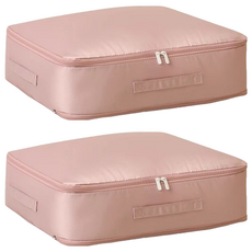 棉被收納壓縮袋 裝10~12斤, 2個, 豆沙粉