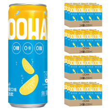 OOHA 氣泡飲 零糖零卡零脂 柚子海鹽口味, 330ml, 96罐