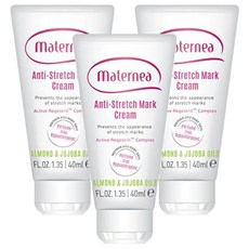 Maternea 無痕美體霜輕巧瓶 孕婦妊娠霜 預防妊娠紋 滋潤保濕, 40ml, 3條