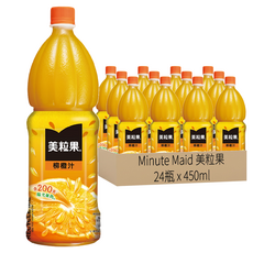 Minute Maid 美粒果 柳橙汁 果汁10%, 450ml, 24瓶