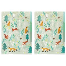 日本 MIDORI 3層資料夾 A4, 北歐動物(35571), 2個