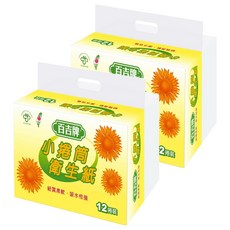 百吉牌 小捲筒衛生紙 雙層200張 27m 純紙漿製造, 2袋, 12捲