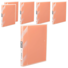 KyOKUTO A5 20孔半透明彩色資料夾, 粉橘, 6本