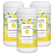 CAPRI ESSENTIALS 廚房濕紙巾 檸檬馬鞭草, 70張, 3罐