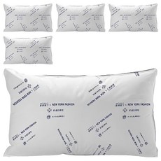 金牌 調整型蓬鬆枕頭 中低枕 軟款, 白色, 75 x 45cm, 5個