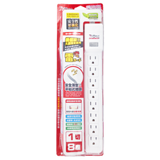 iPlus 保護傘 延長線 1切8座3P, 4.5m, PU-3188, 1個