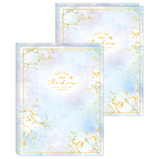 SEASON Paper&Gift 四季紙品禮品 A4精裝資料簿 30入, 藍紋, 2本