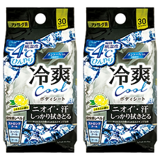 Life-do.Plus 黑冷爽 超爽快身體用濕紙巾 薄荷柑橘香, 30張, 2包